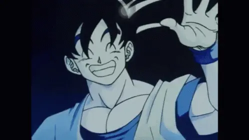 son goku waving goodbye